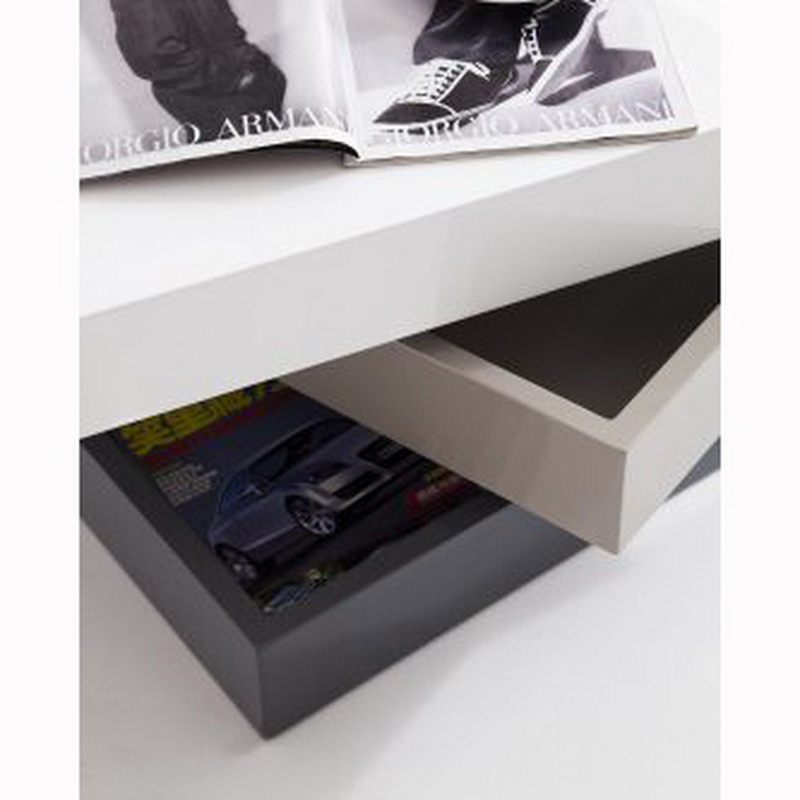 ESF CT1001 стол журнальный белый/серый